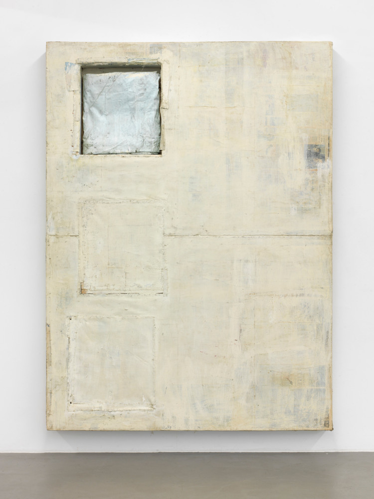 Lawrence Carroll, ‘Untitled’, 2003–2016, Öl, Wachs, Wandfarbe, Zeitung auf Leinwand auf Holz