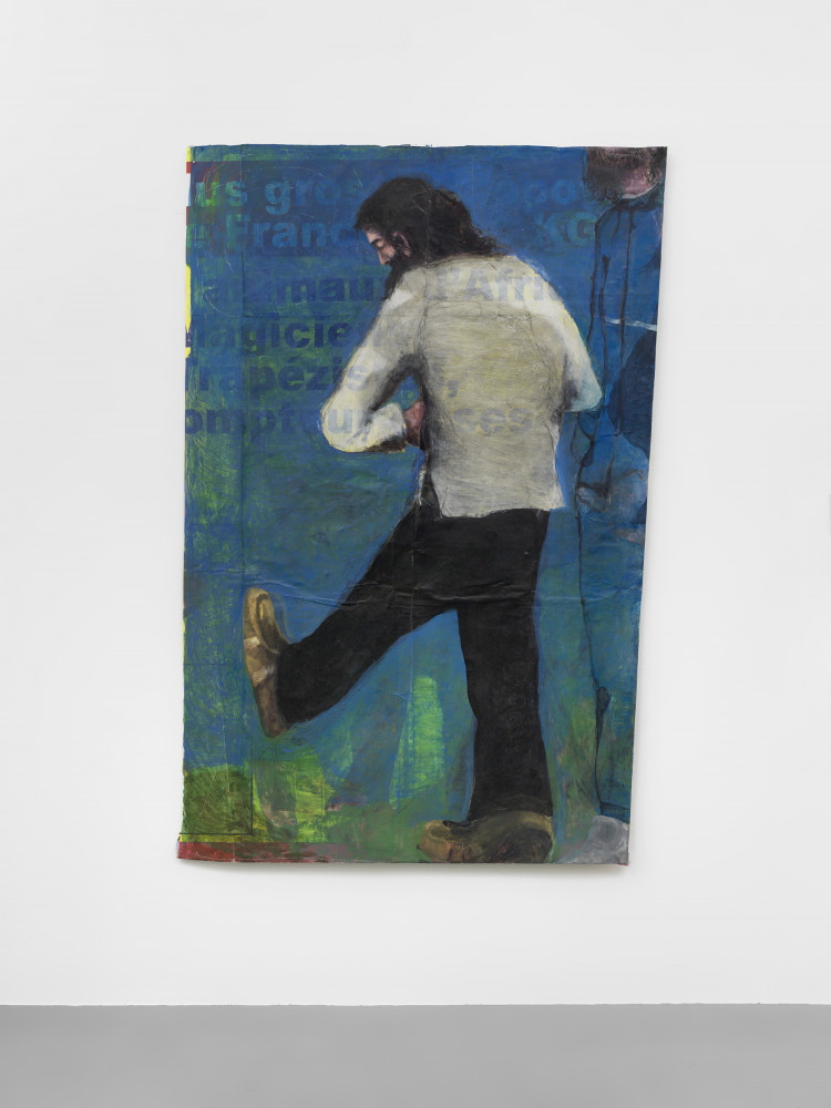 Jean Charles Blais, ‘Jamaiseul’, 2015, oilpaint on ripped poster