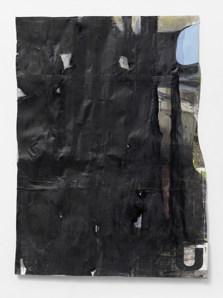 Jean Charles Blais, ‘untitled’, 2013, oilpaint on ripped poster