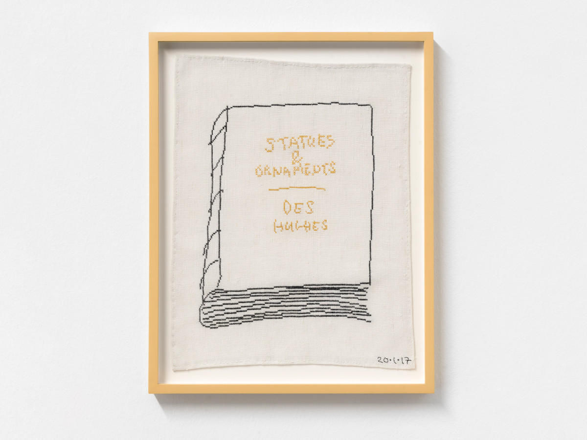 Des Hughes, ‘Statues & Ornaments’, 2017, Cotton cross-stitch on linen