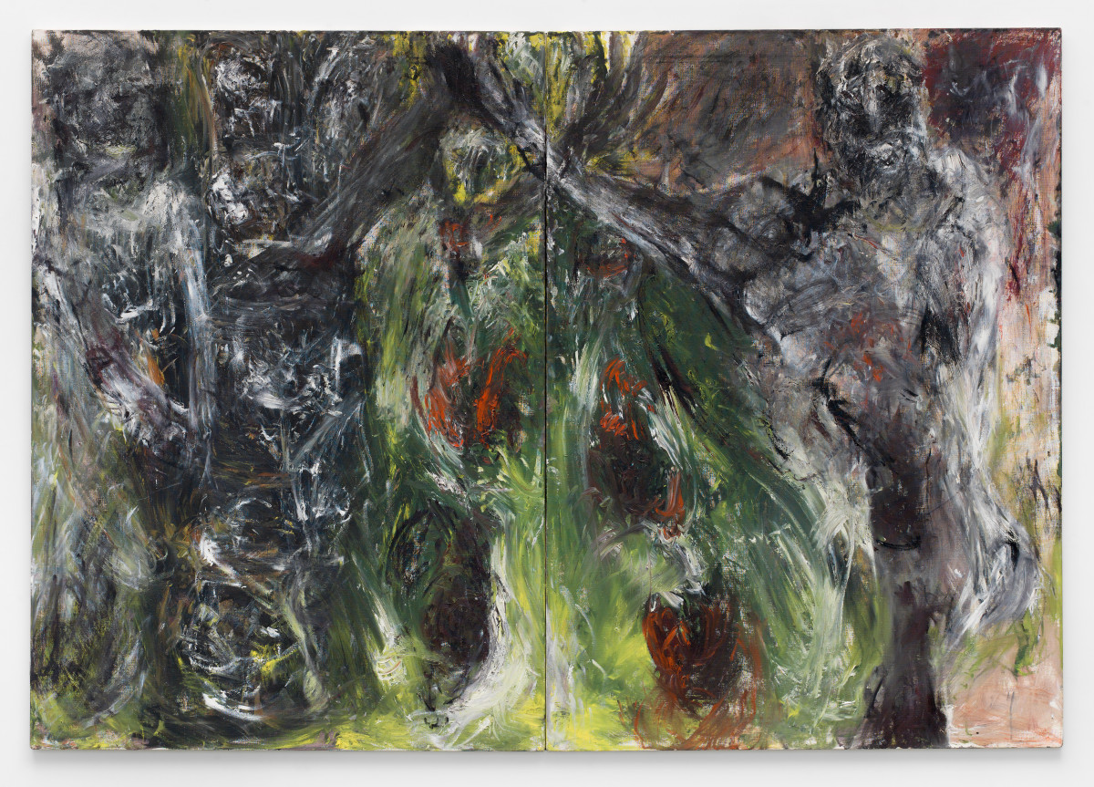 Martin Disler, untitled, Ohne Titel, (Diptychon), 1986, oil on canvas, painting, 176 x 253 cm
