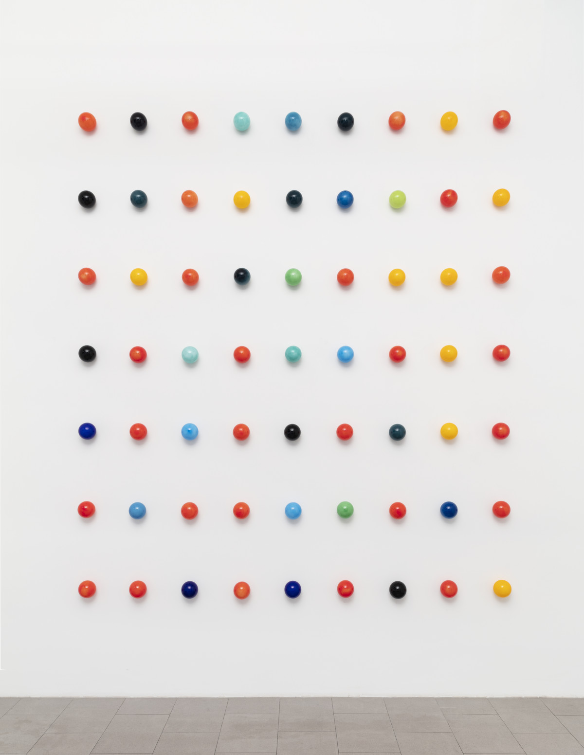 Véronique Arnold, ‘Ivre de lumière’, 2023, 63 blown glass balls