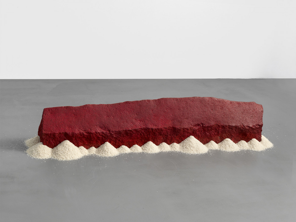 Wolfgang Laib, ‘Reishaus / Rice House’, 2008, Indian granite, red pigment and sunflower oil, rice