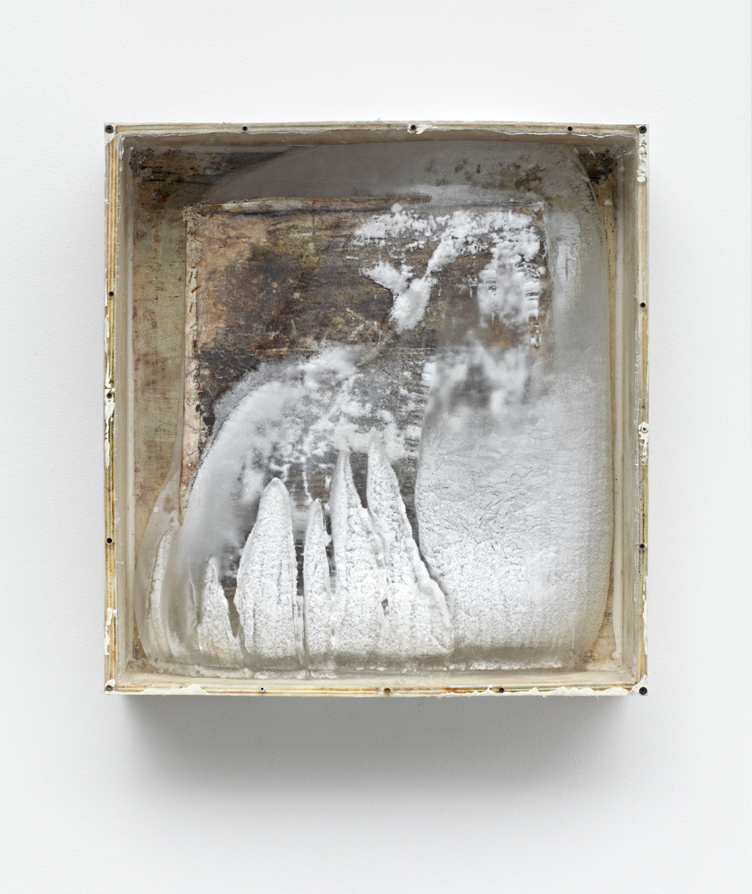 Lawrence Carroll, ‘Untitled (Freezing Painting)’, 2005, Öl, Wachs auf Leinwand über Holz, Eis