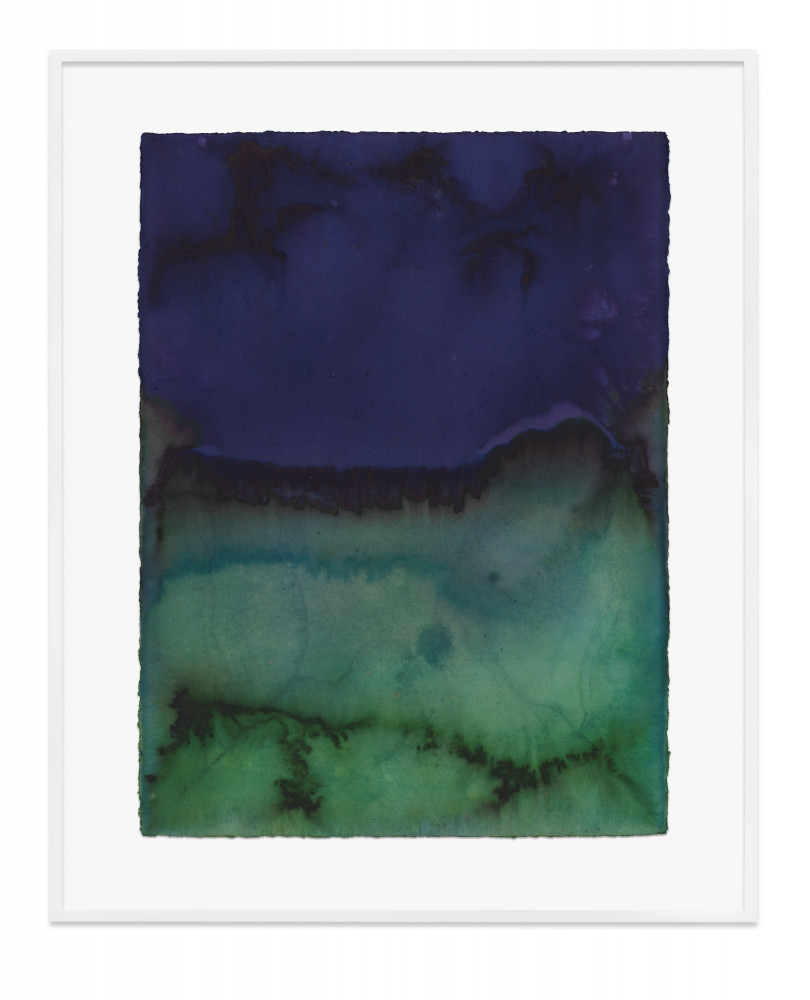 Jason Martin, ‘Untitled (Dioxazine mauve)’, 2020, Cold process dye on watercolour paper