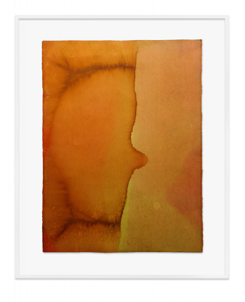 Jason Martin, ‘Untitled (Pale orange)’, 2020, Cold process dye on watercolour paper