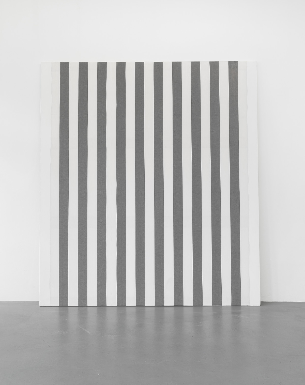 Daniel Buren, ‘Peinture acrylique blanche sur tissu rayé blanc et noir’, 1966, Acryl auf Markisenstoff