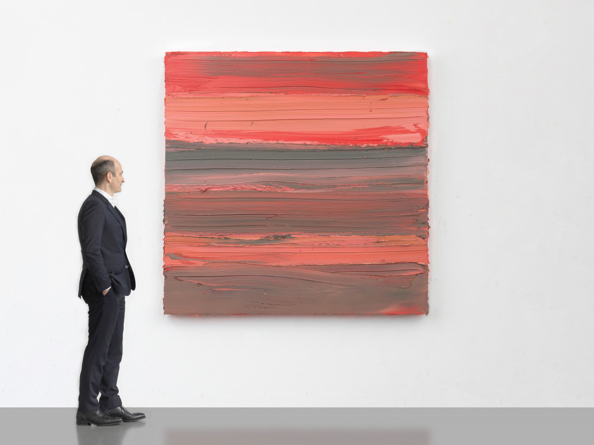 Jason Martin, ‘Untitled (Graphite grey / Ideal rose / Mixed white)’, 2019, Oil on aluminium