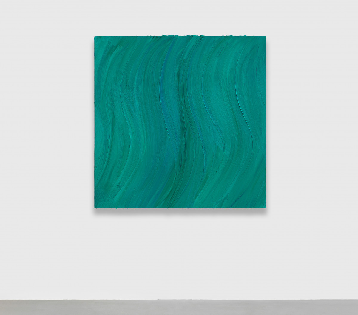 Jason Martin, ‘Untitled (Caribbean blue / Zinc green deep)’, 2020, Oil on aluminium