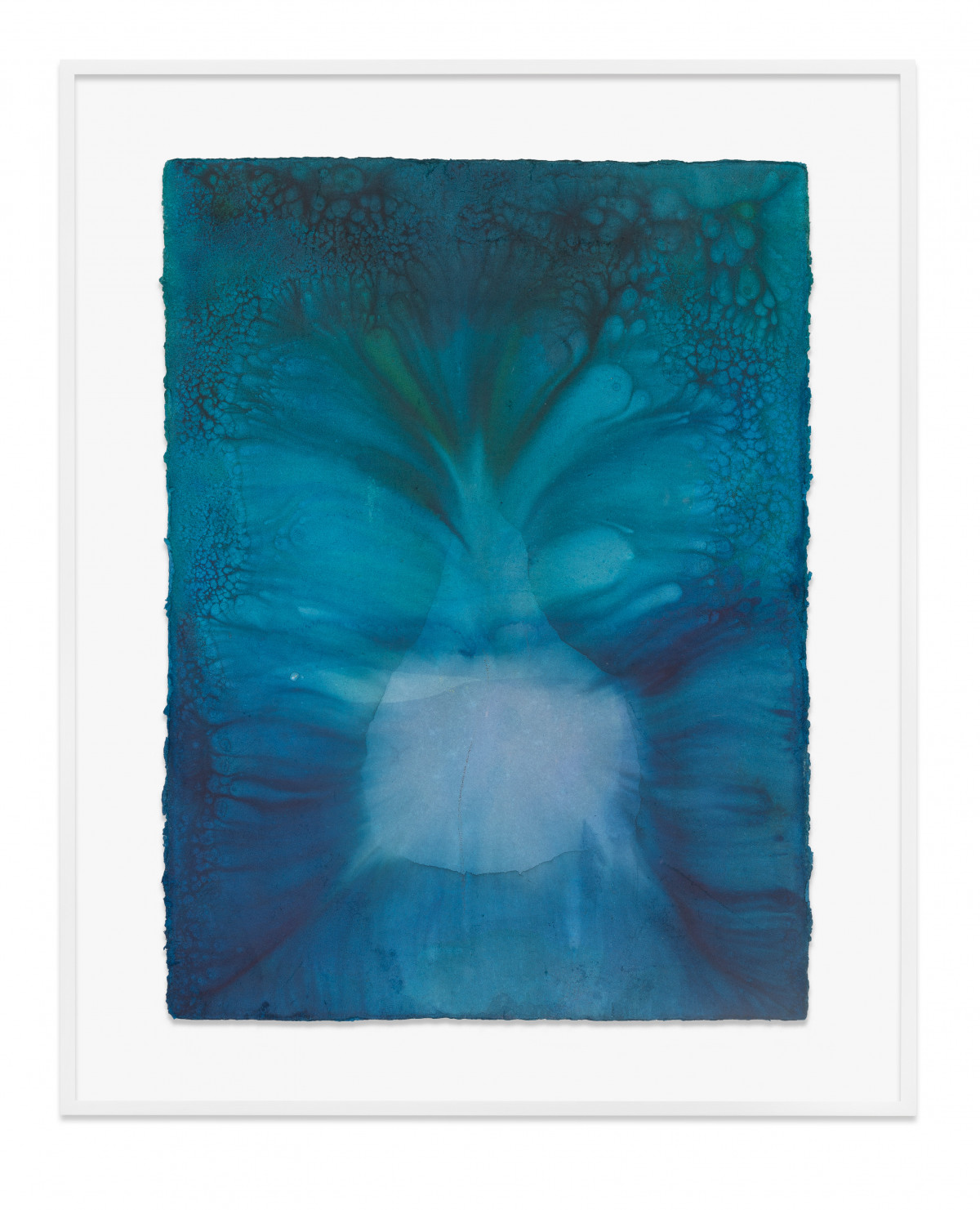 Jason Martin, ‘Alentejo Primavera (Peacock blue/Bright turquoise)’, 2022, Cold process dye auf Aquarellpapier