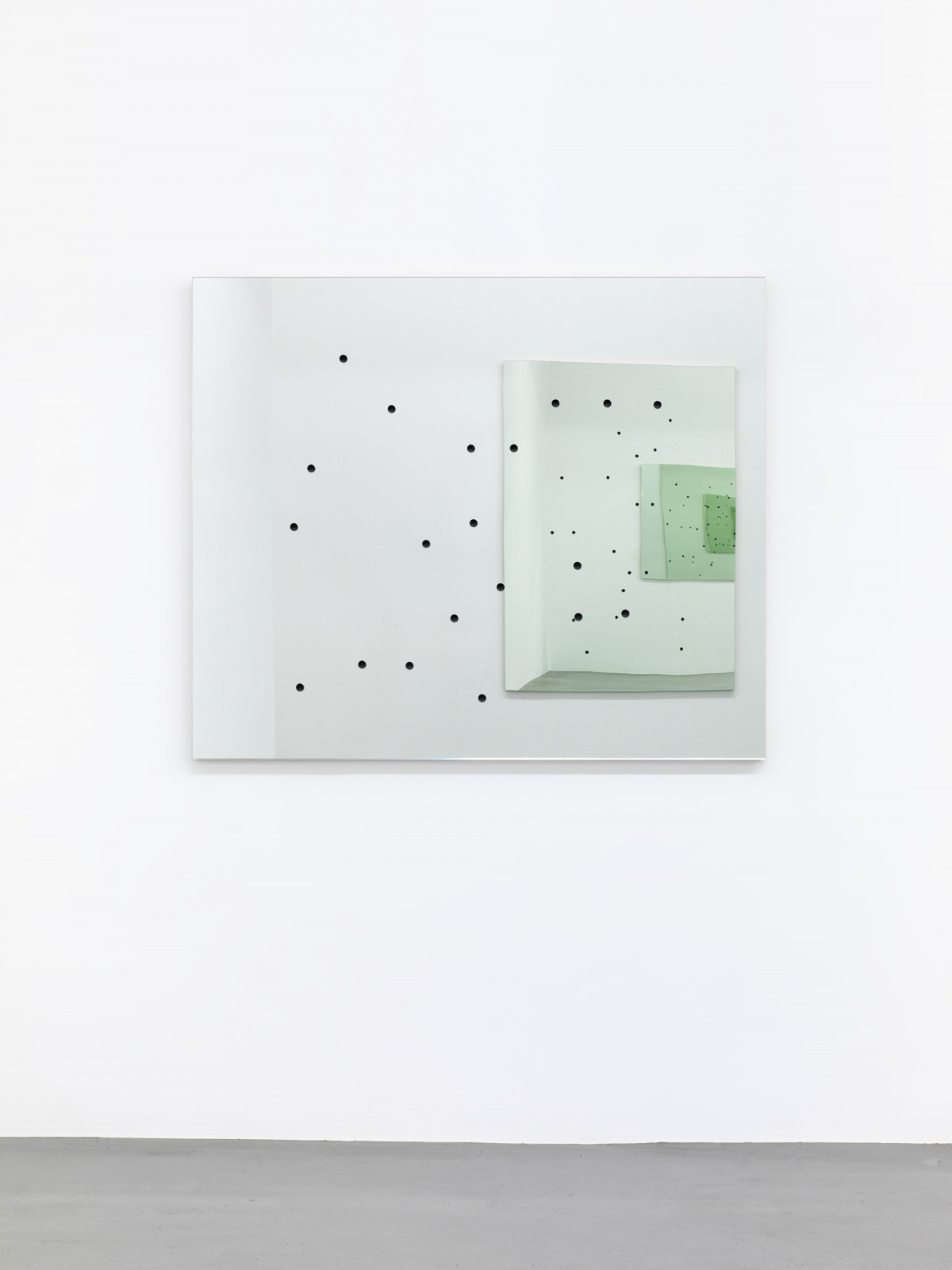 Alberto Garutti, ‘Interno con natura morta’, 1990-2015, perforated mirror, wood