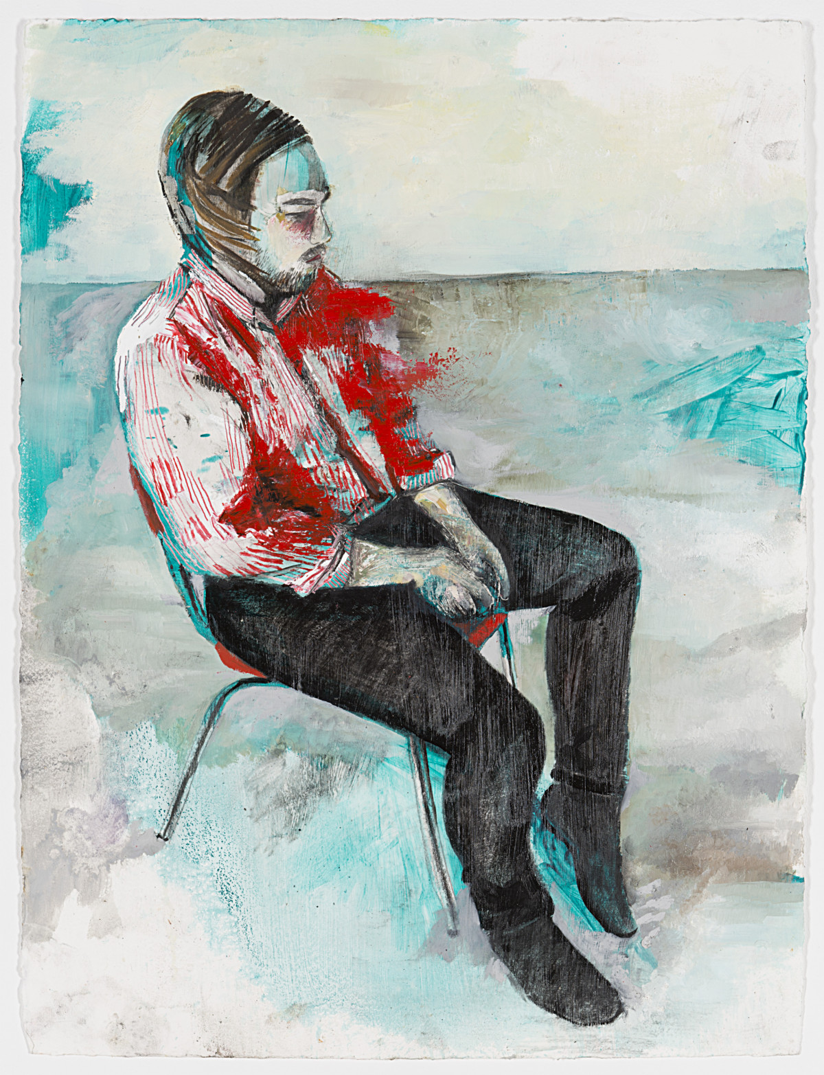 Raffi Kalenderian, ‘Andrew’, 2015, oil and graphite on paper