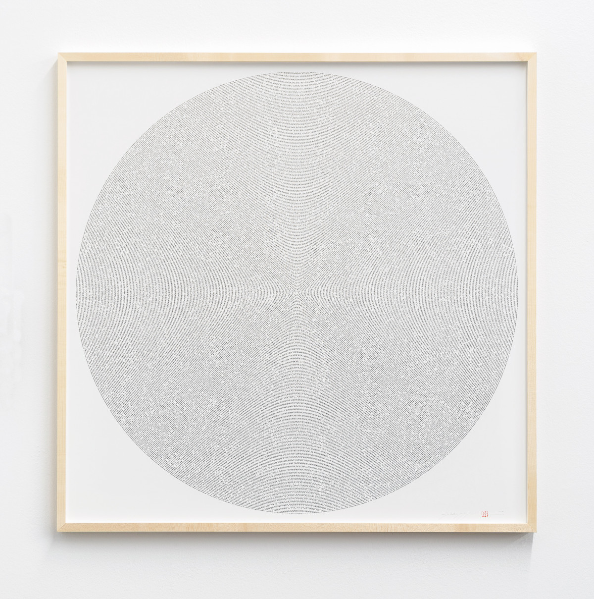 Tatsuo Miyajima, ‘Innumerable Counts Circle - digital font’, 2017, computer print on paper, unique